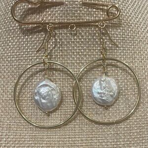 Coin Pearl Earrings-Artisan Made